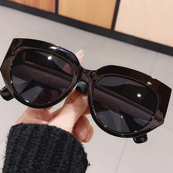 Accessories - Black and Grey Oval Shaped Sunglasses